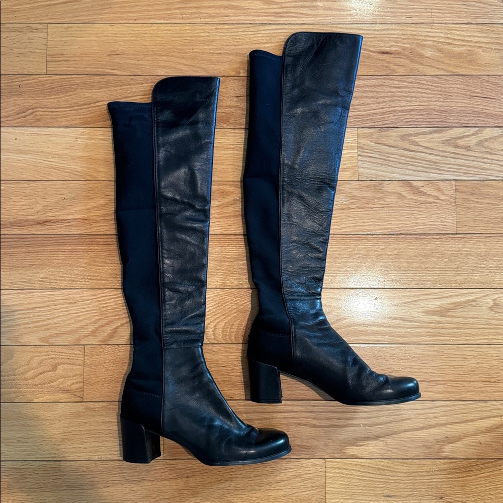 Stuart Weitzman Black Leather Boots